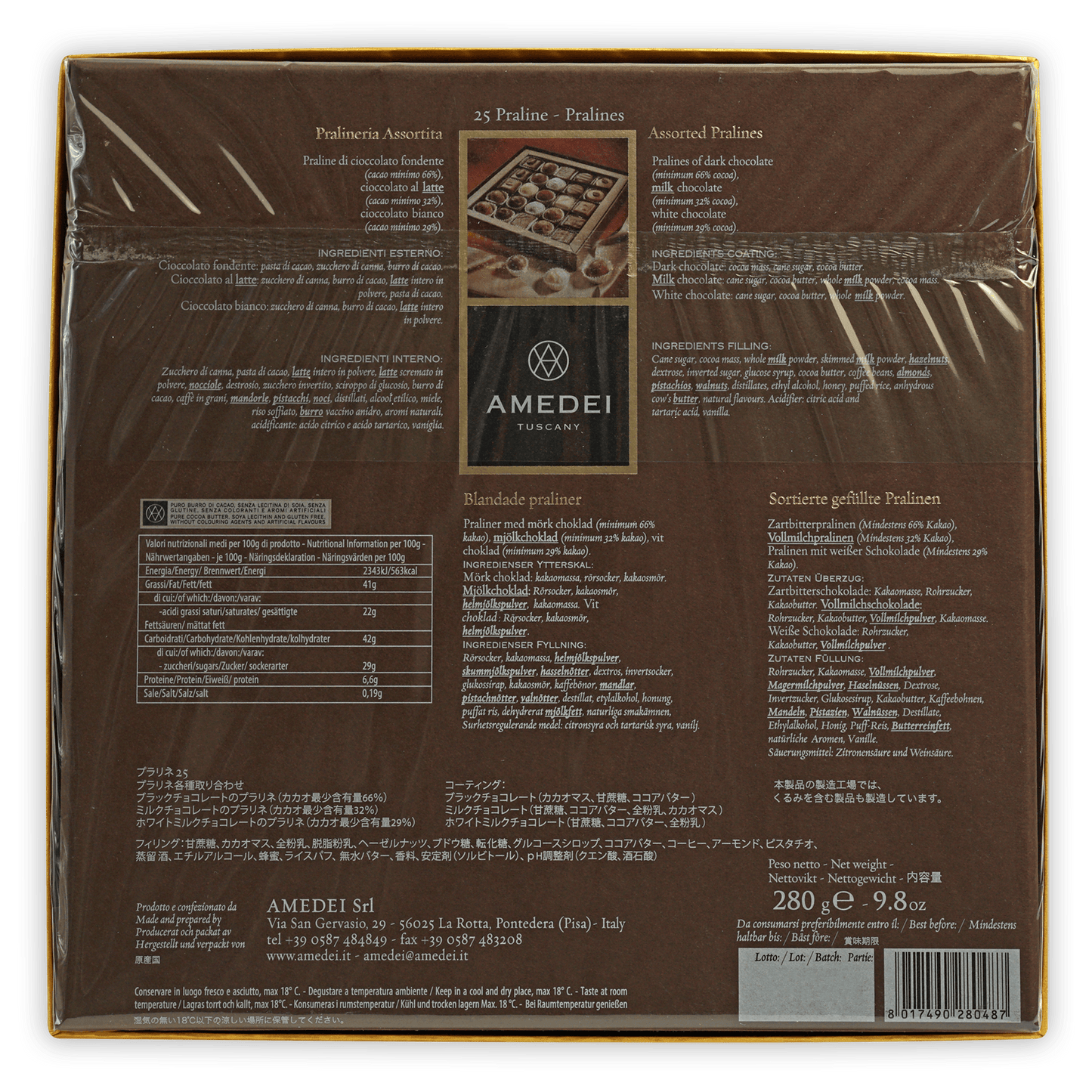 Amedei Chocolate Pralines Gift Box (25 pcs)