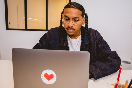 A man working on his computer