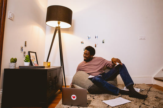 Man who wait for a message on his Lovebox