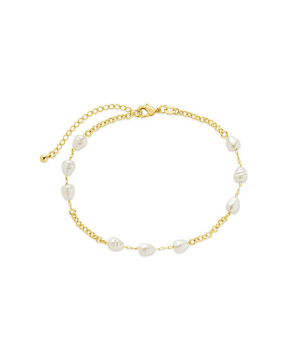 Allie Stationed Pearl Anklet