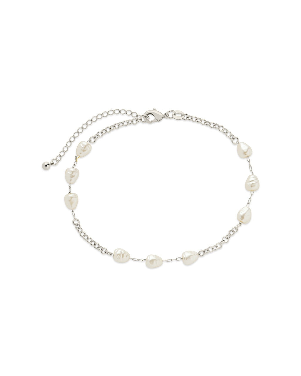 Allie Stationed Pearl Anklet