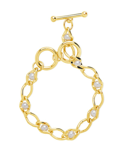 Amedea Pearl & Chain Toggle Bracelet