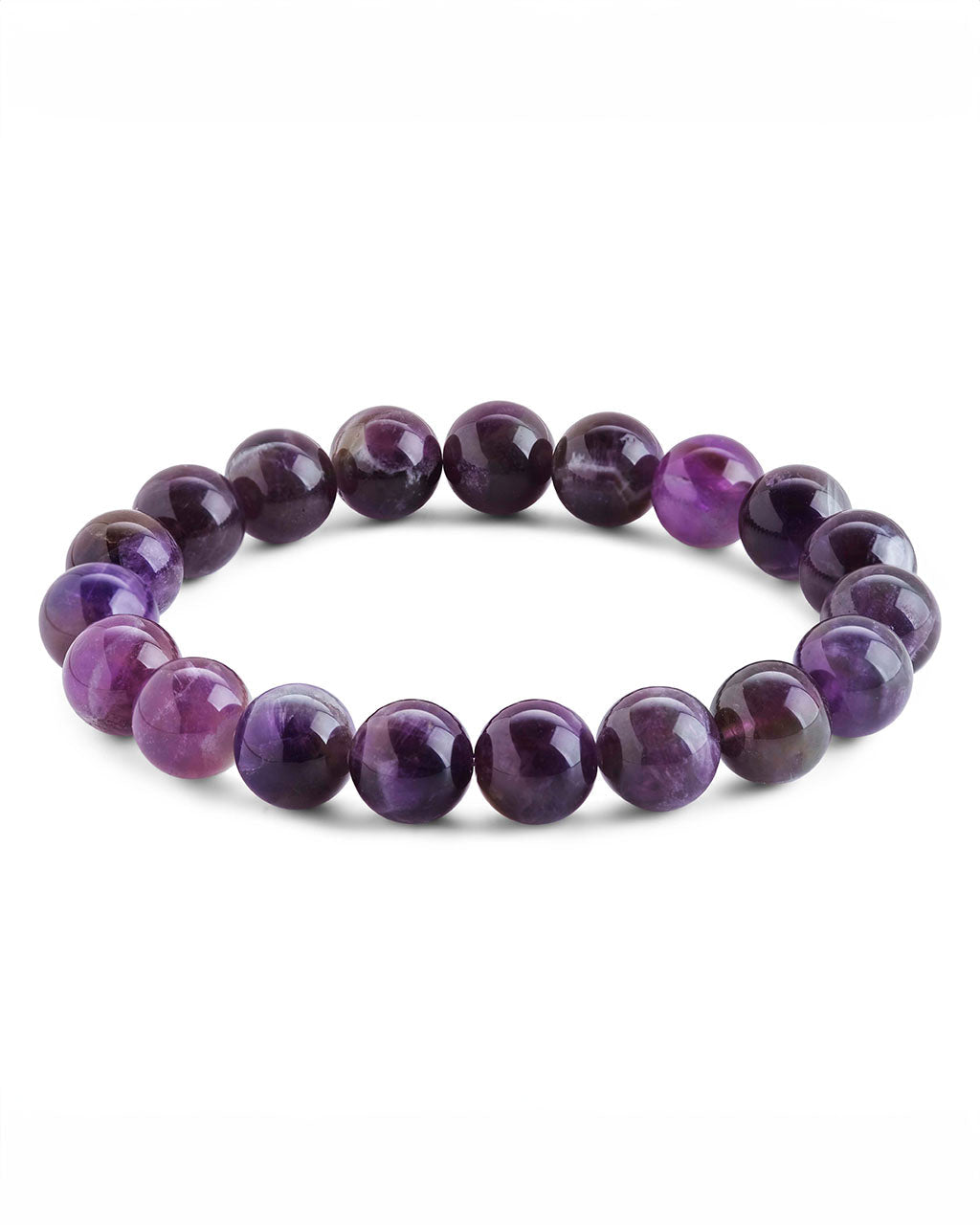 Amethyst Beaded Stretch Bracelet