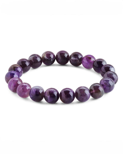 Amethyst Beaded Stretch Bracelet