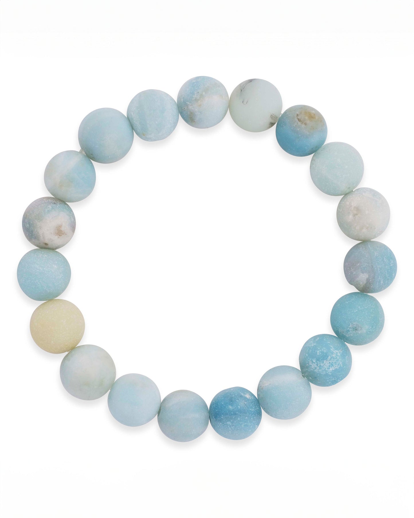 Amazonite-Quartz Beaded Stretch Bracelet