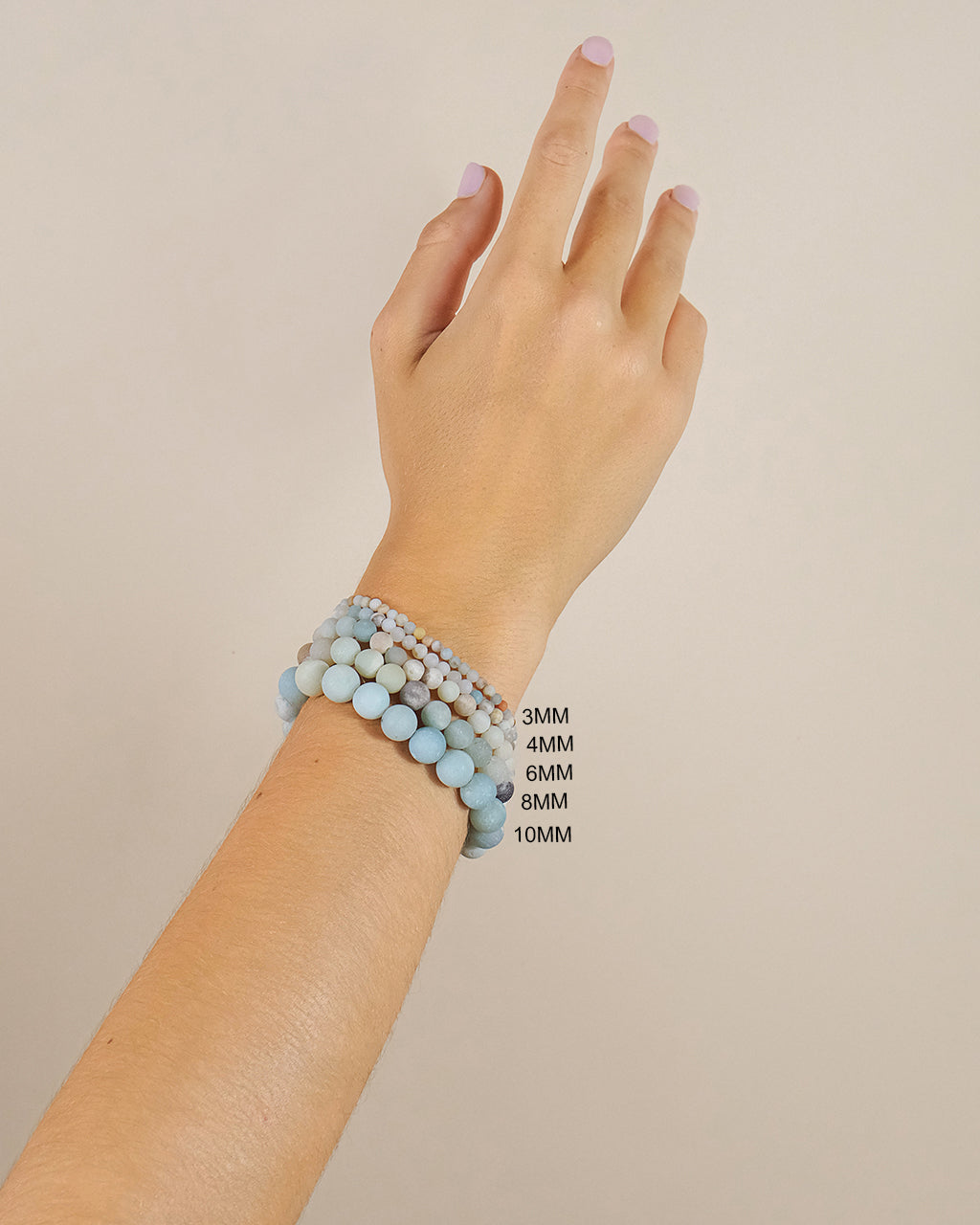 Amazonite-Quartz Beaded Stretch Bracelet