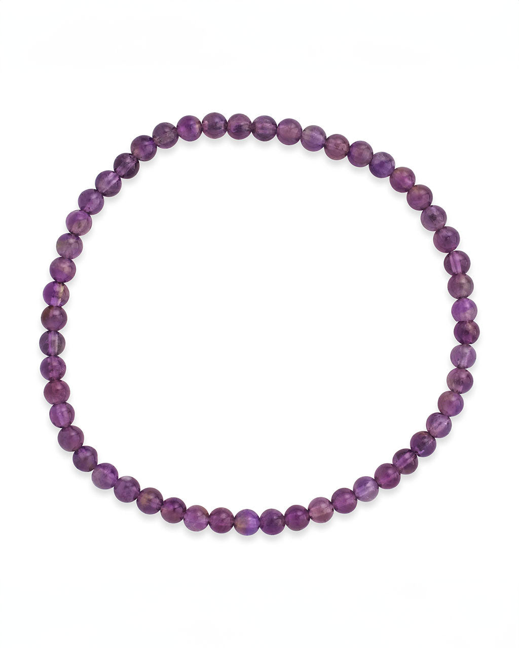 Amethyst Beaded Stretch Bracelet