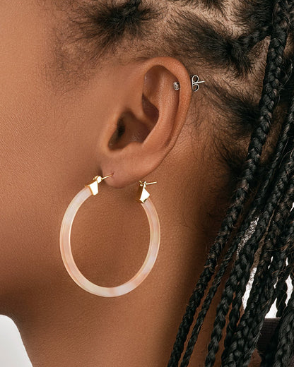 50mm Resin Hoop Earrings