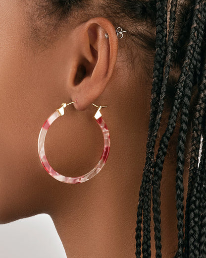 50mm Resin Hoop Earrings