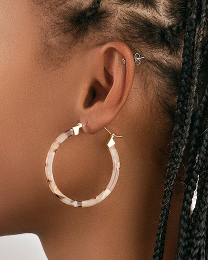 50mm Resin Hoop Earrings