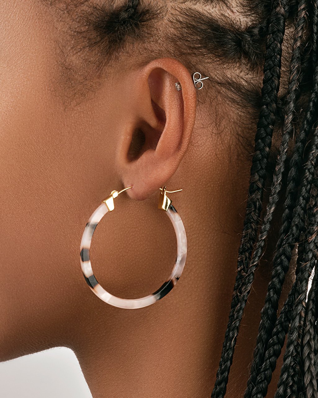 50mm Resin Hoop Earrings