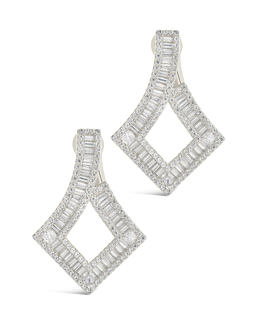 Amina CZ Statement Drop Earrings