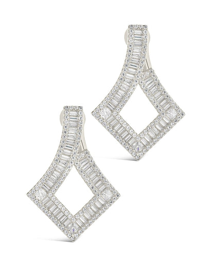 Amina CZ Statement Drop Earrings