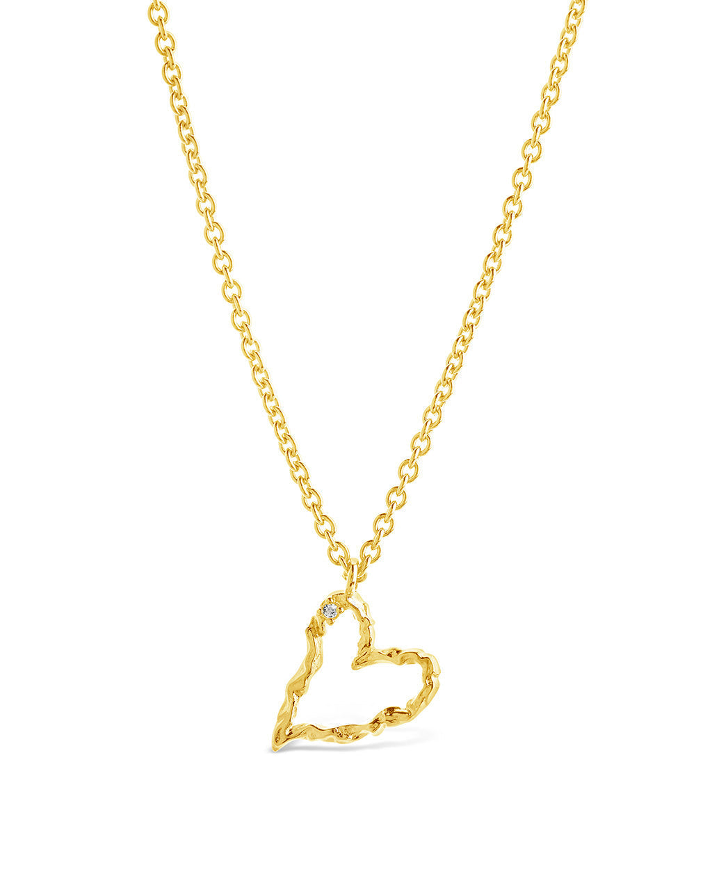 Amia CZ Heart Pendant Necklace