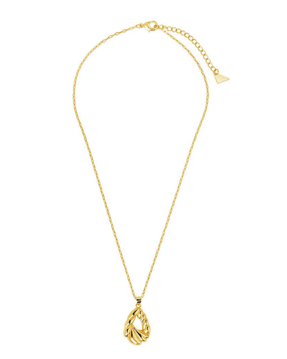 Alouette Textured Pendant Necklace