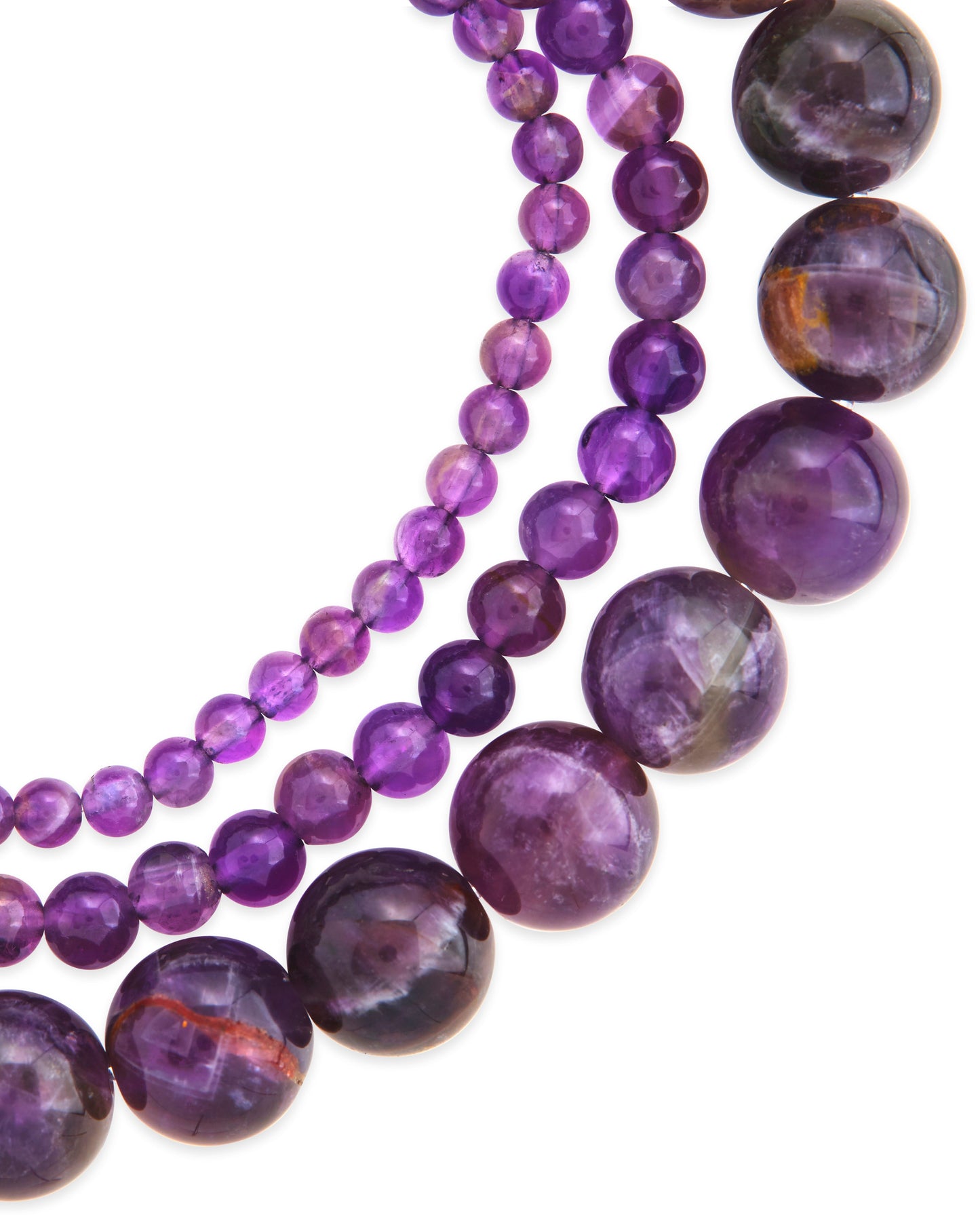 Amethyst Stretch Bracelet Set of 3