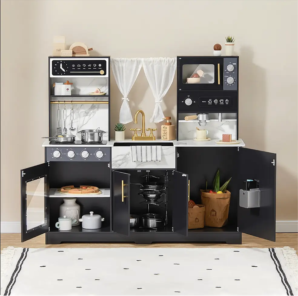 Tiny Land® Trendy Black Style Play Kitchen