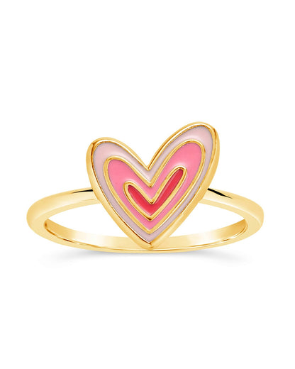 Amanda Enamel Heart Ring