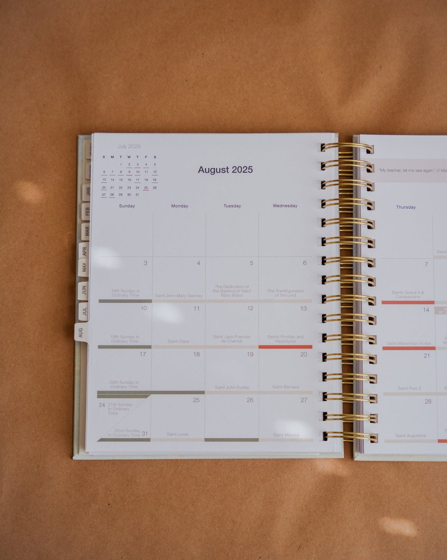 2025 Calendar Year Catholic Liturgical Planner // Mini Layout