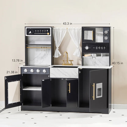 Tiny Land® Trendy Black Style Play Kitchen