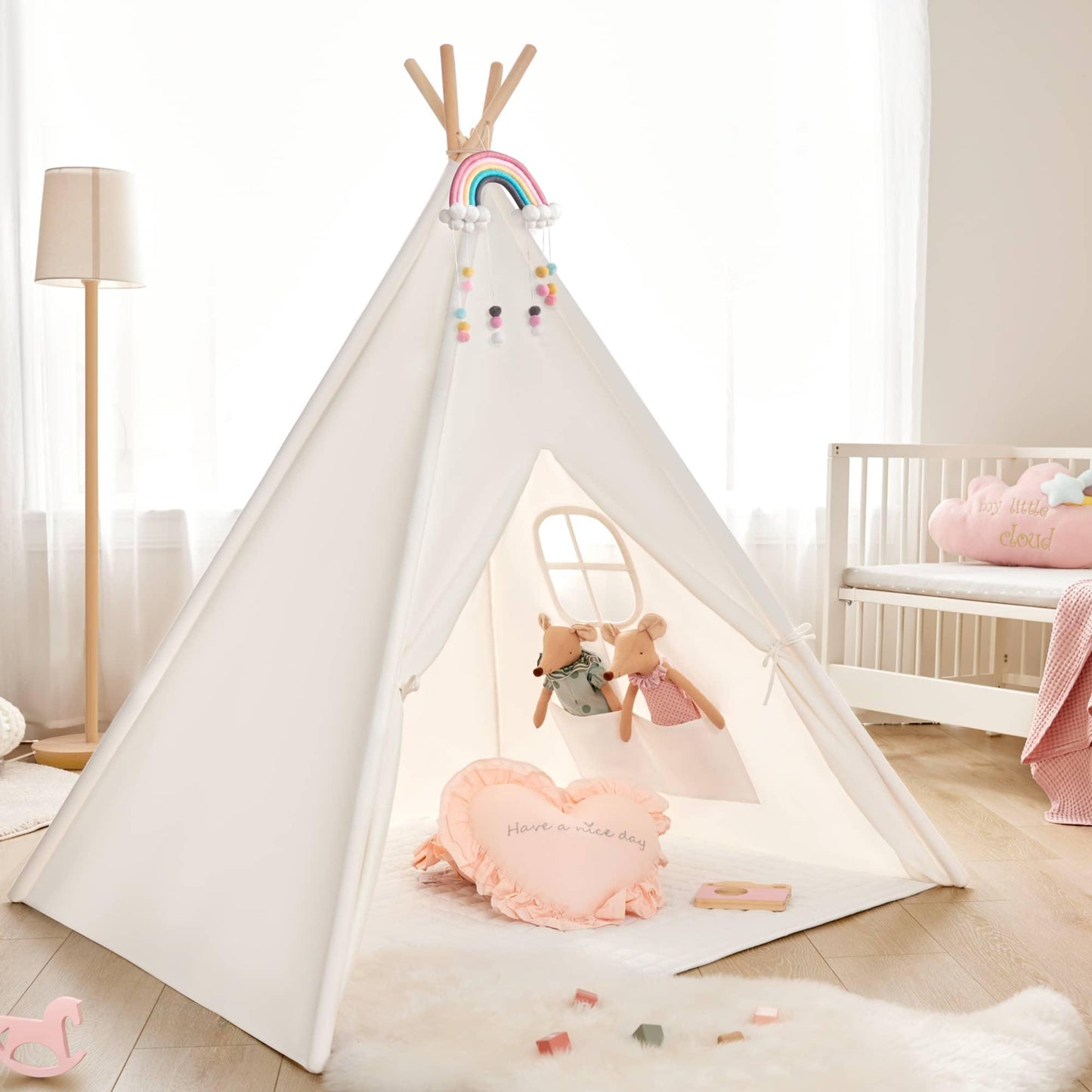 Tiny Land® Teepee for Kids with Mat